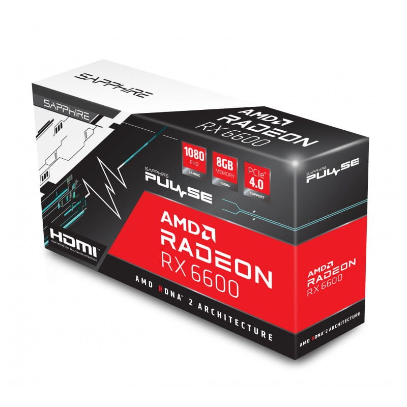 Sapphire PULSE PULSE Radeon RX 6600 AMD 8 GB GDDR6 Noir - Carte graphique - Ítem5