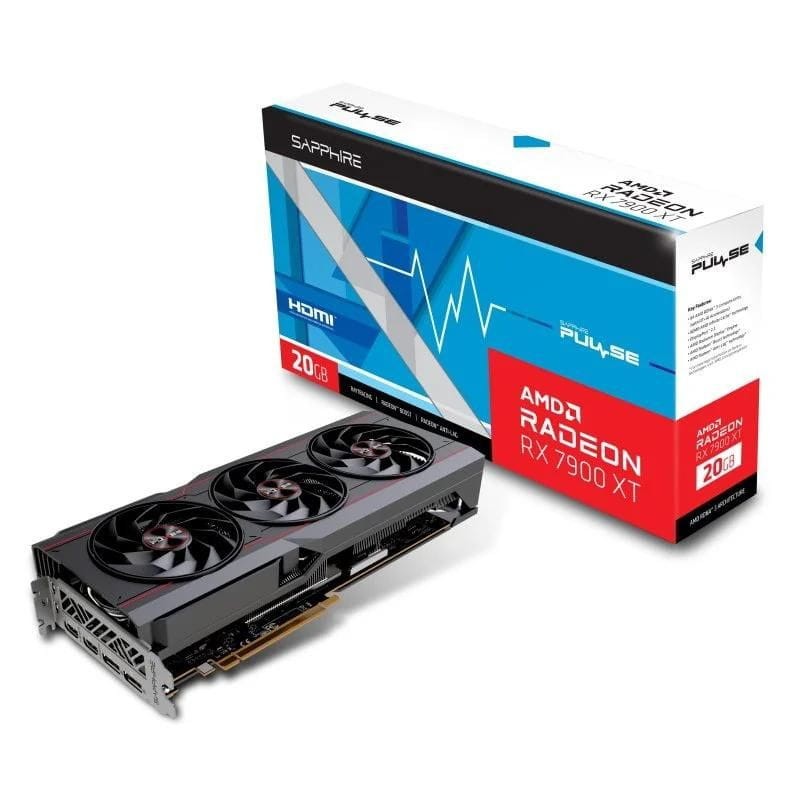 Sapphire PULSE PULSE Radeon RX 7900 XT AMD 20 GB GDDR6 Preto - Placa gráfica - Item