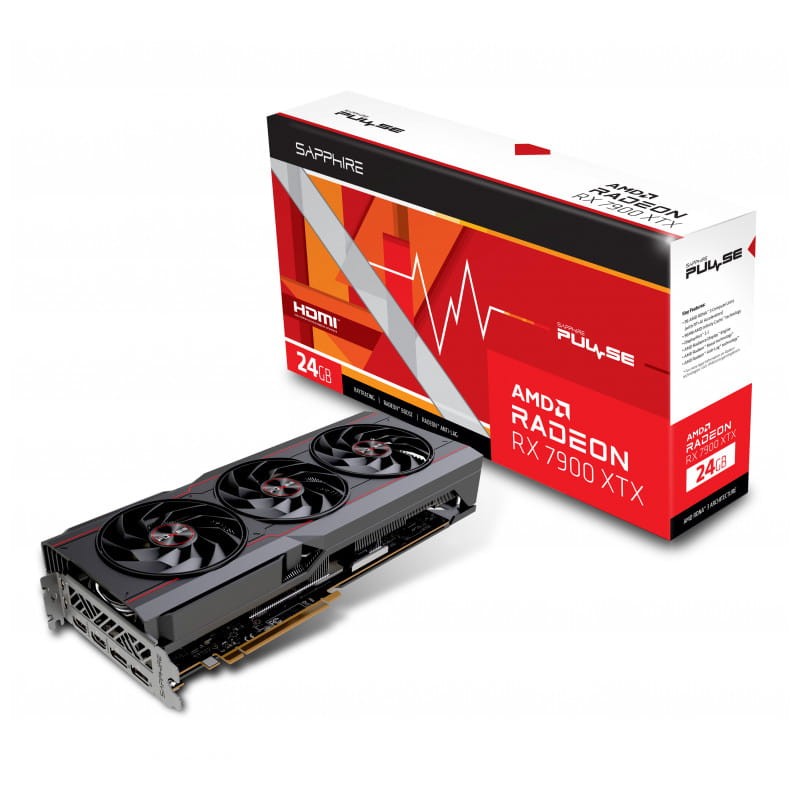 Sapphire PULSE Radeon RX 7900 XTX AMD 24 GB GDDR6 Negro - Tarjeta Gráfica - Ítem