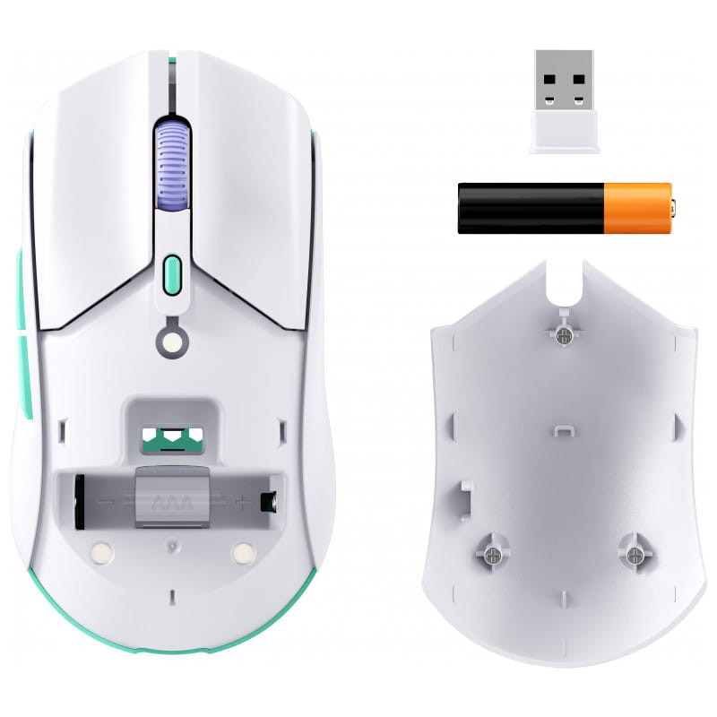 HP HyperX Pulsefire Haste 2 Core Wireless - Blanc/Vert/Pourpre - Souris de jeu - Ítem6