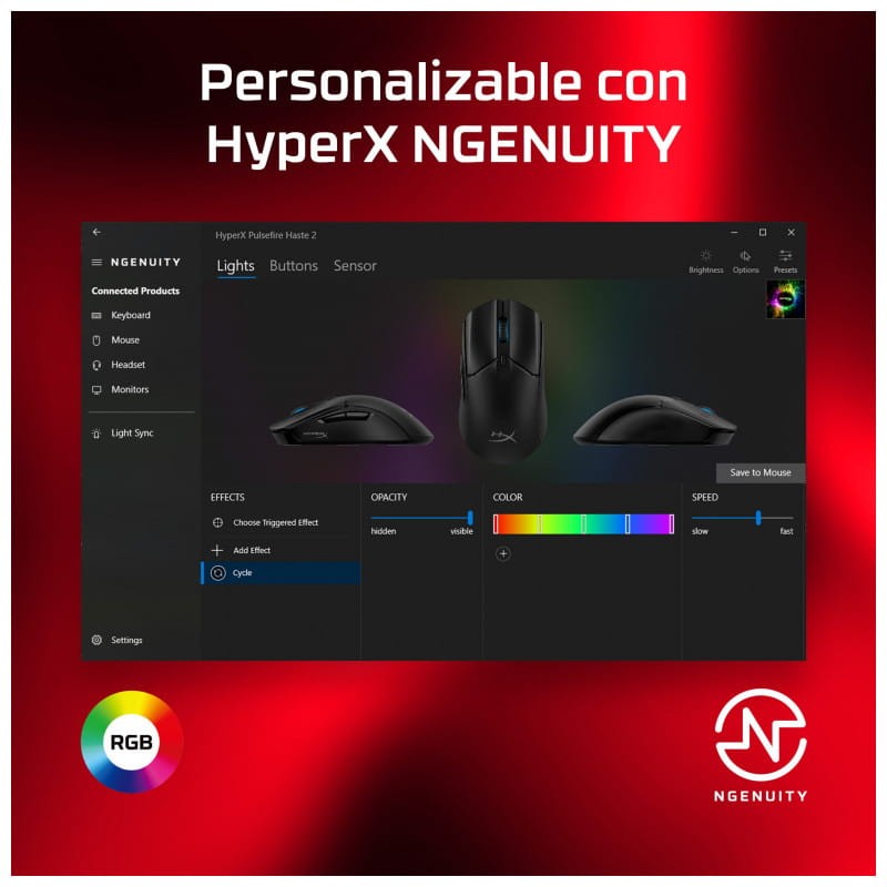 HyperX Pulsefire Haste 2 Noir - Souris de jeu - Ítem10