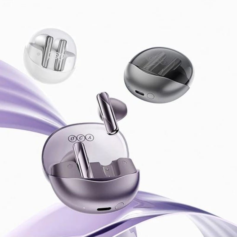 QCY AilyBuds Clear T32 Púrpura - Auriculares Bluetooth - Ítem3