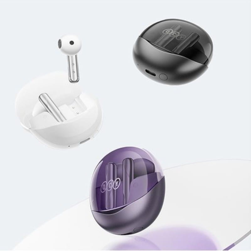 QCY AilyBuds Clear T32 Púrpura - Auriculares Bluetooth - Ítem9