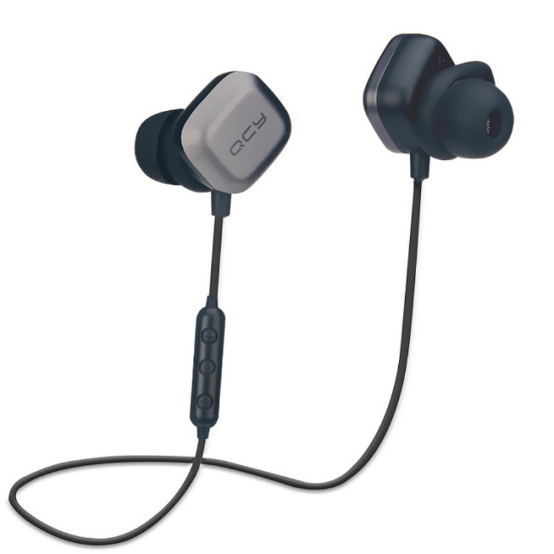 QCY M1 Pro - Color Negro y Gris - AptX - Chip CSR8645 - Bluetooth 4.1 - Compatibilidad Android, iOS y Windows - Acople Magnético - Resistencia IPX4 al Sudor - Autonomía Máxima de 7 Horas - Carga en 2 Horas - Isleta con Botones de Reproducción - Micrófono