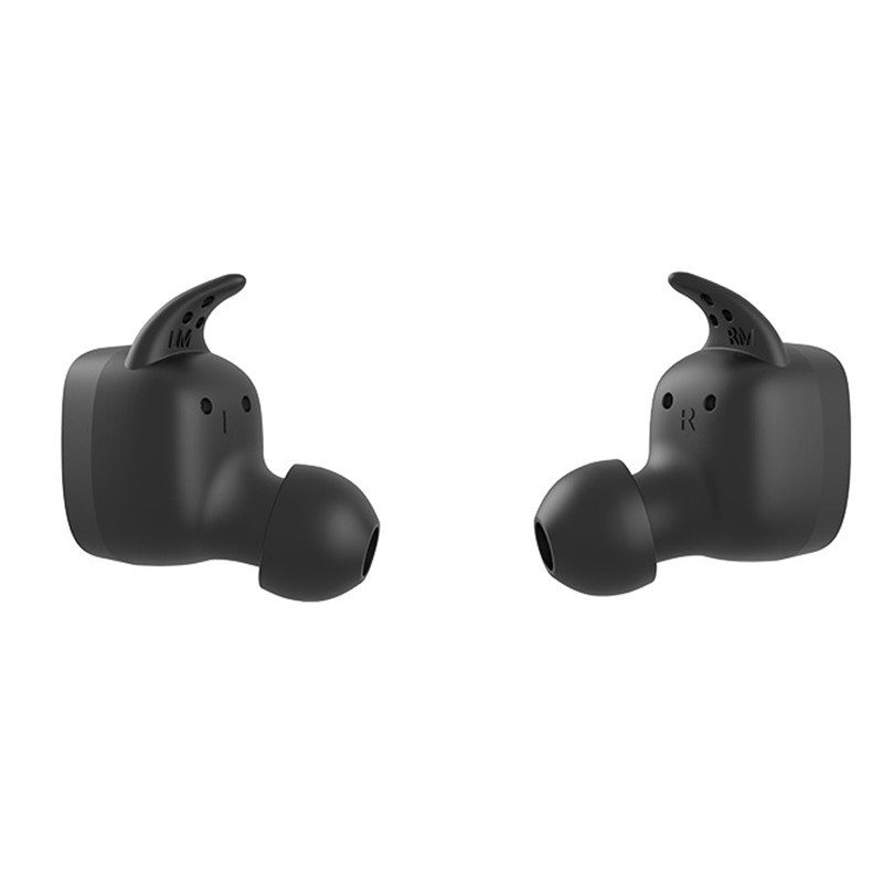 QCY T1 Pro - Auriculares Bluetooth - Color negro, estuche de carga (negro) con 750 mAh - Bluetooth 4.2 - Chip CSR63120 - Compatible con iOS, Android y Windows - Autonomía 3 horas - Resistencia IPX4 a Sudor - Diseño Deporte - Acciones Táctiles