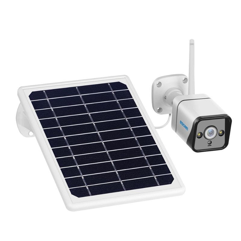 Escam QF120 2MP 1080p Wifi Visão Noturna Painel Solar Branco - Câmera de Vigilância - Item