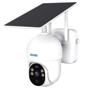 ESCAM QF 255 2MP 1080p Wifi Night Vision Panneau Solaire Blanc - Caméra de Surveillance
