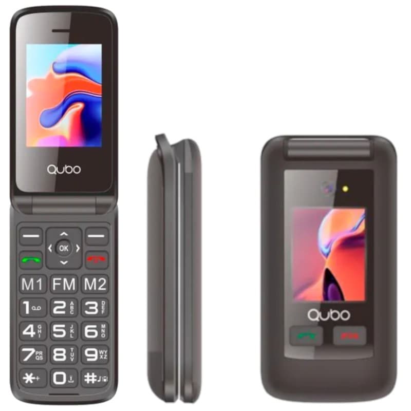 Qubo X-247BL Preto - Telemóvel para Seniores