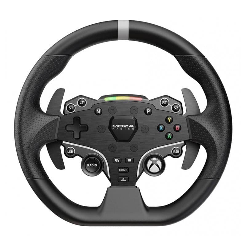 Moza Racing R3 Preto para PC e XBOX: volante esportivo com aro texturizado, LEDs de status, botões ABXY, d-pad, gatilhos e botão Home central