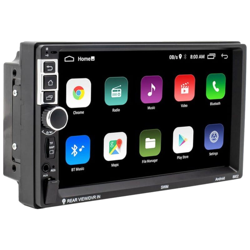 Auto rádio 2 DIN SWM S-8802C 2GB/32GB GPS MirrorLink WiFi Preto - Item
