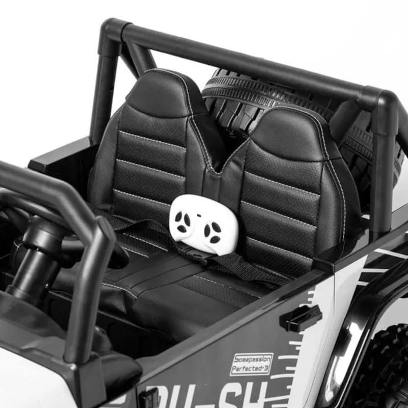 Rally 2 Plazas 24V Blanco - Coche eléctrico para niños - Ítem10