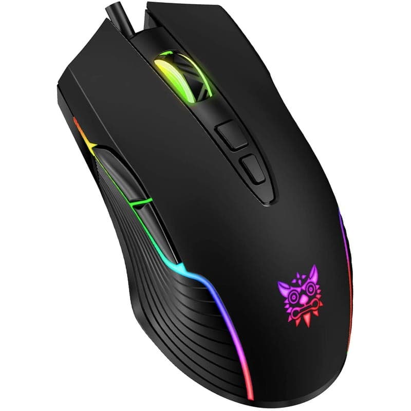 Rato Gaming Onikuma CW905 Preto 6400 DPI - Lado