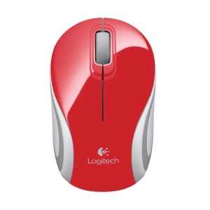 Mouse Wireless Mini Logitech M187 Rojo