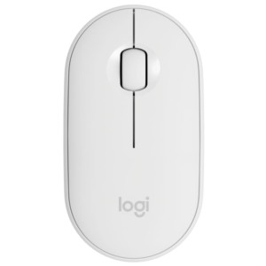 Rato Sem Fio Logitech Pebble M350 Bluetooth Branco - 1000 DPI