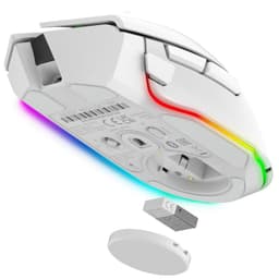 Razer Basilisk V3 Pro USB Bluetooth RGB Branco - Mouse para jogos - 30000 DPI frontal e inferior
