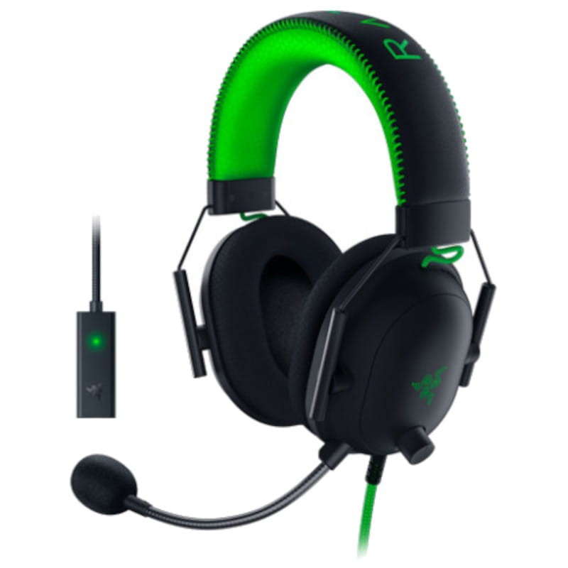 Razer BlackShark V2 Black and Green - Gaming Headphones