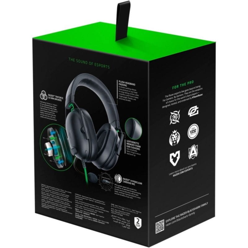 Razer Blackshark V2 X Cancelación de ruido Negro/Verde - Auriculares Alámbricos - Ítem6