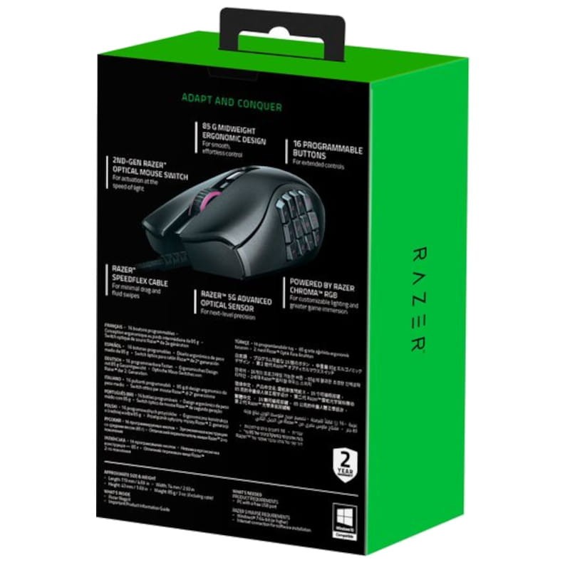 Ratón Gaming Razer Naga X Negro - 18000 DPI - Ítem6