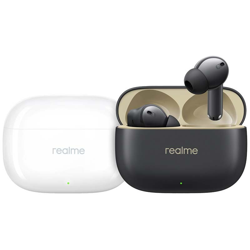 Realme Buds T300 Blanco - Cancelación Activa del Ruido de hasta 30 dB - 40  horas de autonomía