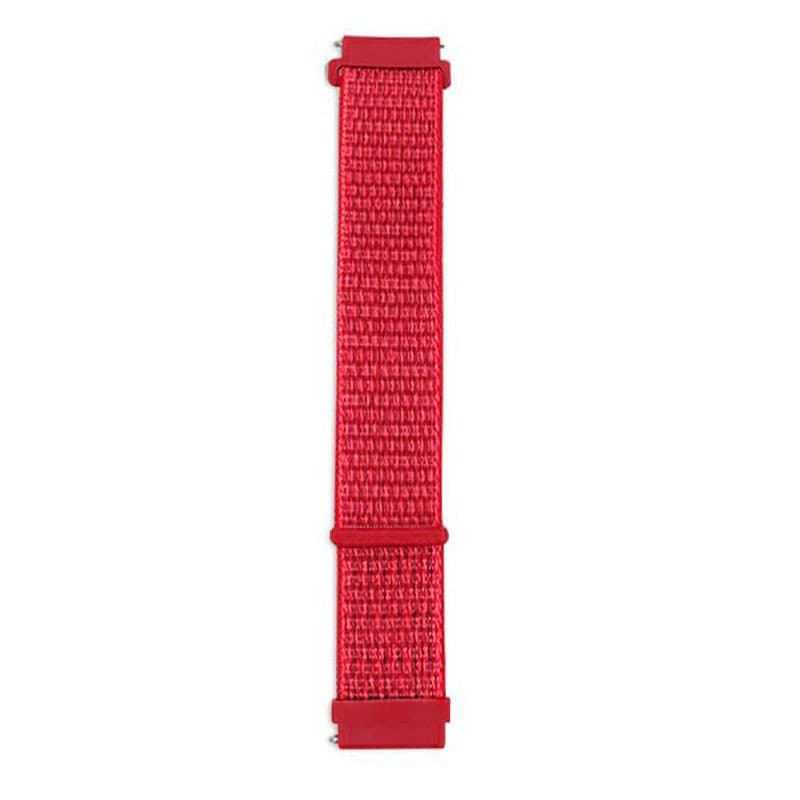 Bracelet de remplacement en Nylon 22mm Universal en couleur rouge
