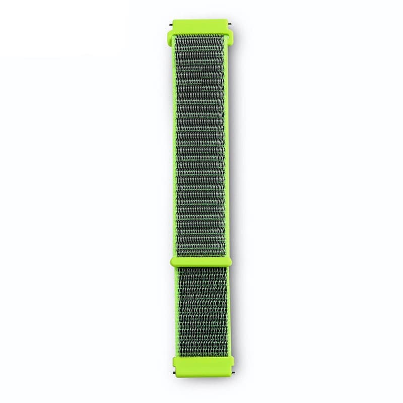 Bracelet Universel Nylon 22mm pour Montre Connectée Xiaomi/Amazfit/Samsung/Huawei/Realme/Ticwatch - couleur vert tissé