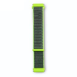Bracelet Universel Nylon 22mm pour Montre Connectée Xiaomi/Amazfit/Samsung/Huawei/Realme/Ticwatch - couleur vert tissé