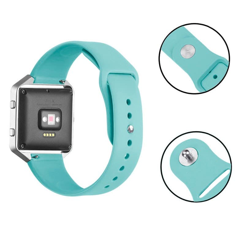 visão detalhada da pulseira de silicone universal rosa Elegance 20mm para smartwatch