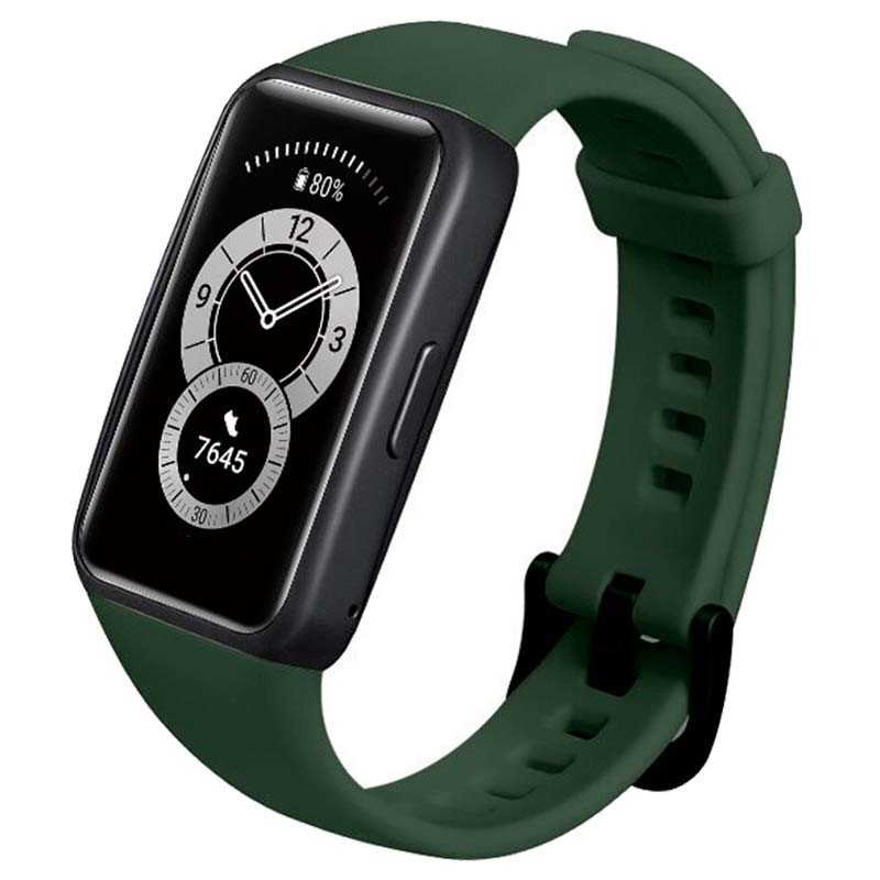 Correa Compatible Con Huawei Band 6 Colores Verde Limon GENERICO