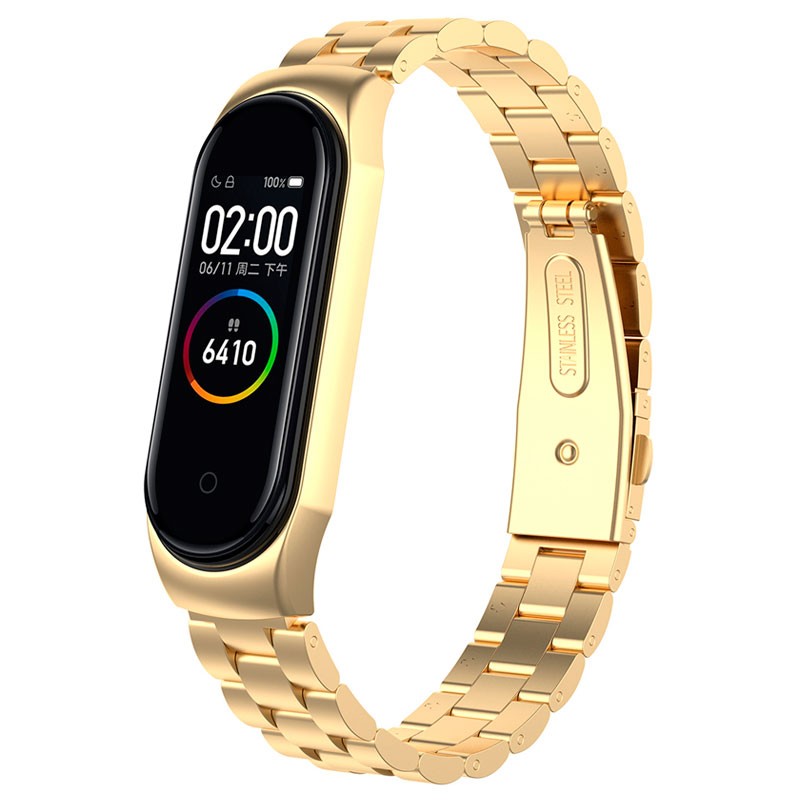 Pulseira de substituição com design de elos de metal para Xiaomi Mi Band 4 - Item2