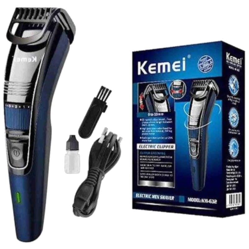 Recortadora Trimmer Kemei KM-632 Azul - Ítem3