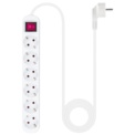 Nanocable 6-socket power strip with switch 1.4m White - Item