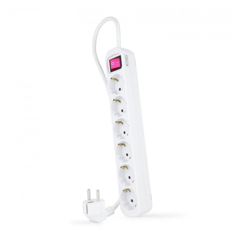 Regleta de 6 tomas Nanocable con Interruptor 1.4m Blanco - Ítem1