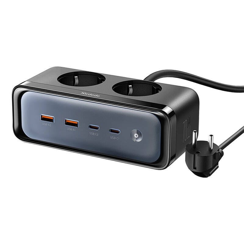 Bloc multiprises Mcdododo CH-4610 2 prises + 4 USB Noir - Ítem