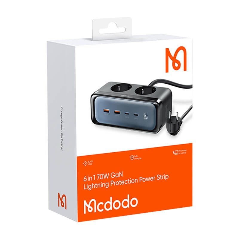 Bloc multiprises Mcdododo CH-4610 2 prises + 4 USB Noir - Ítem4