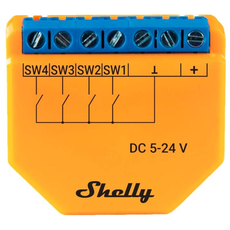 Relais Shelly Plus I4 DC Orange - Ítem