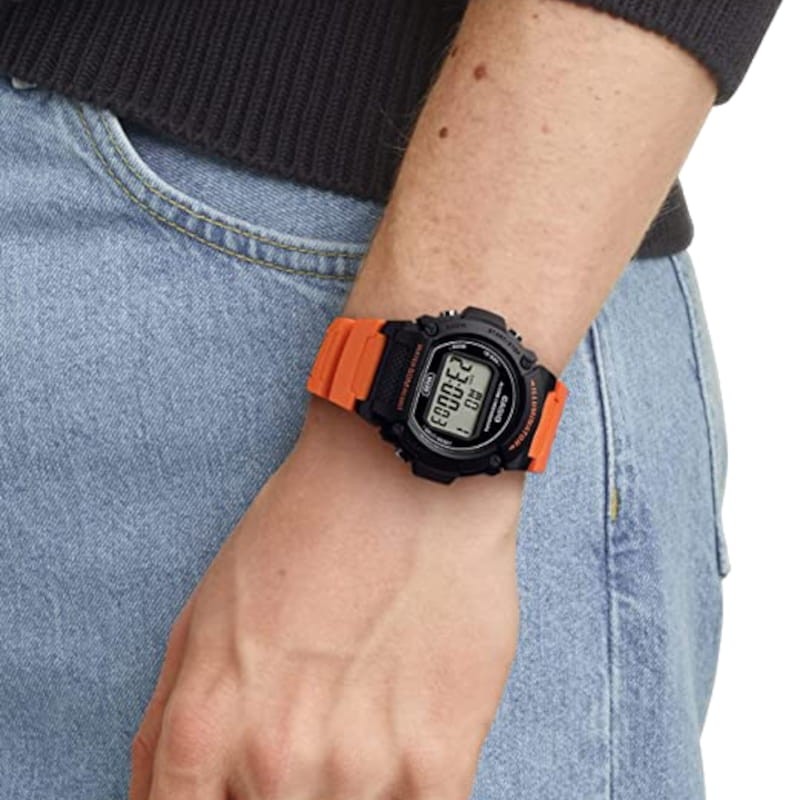 Casio W-219H-4AVEF Collection Hommes Montre numérique orange et noire - Ítem4