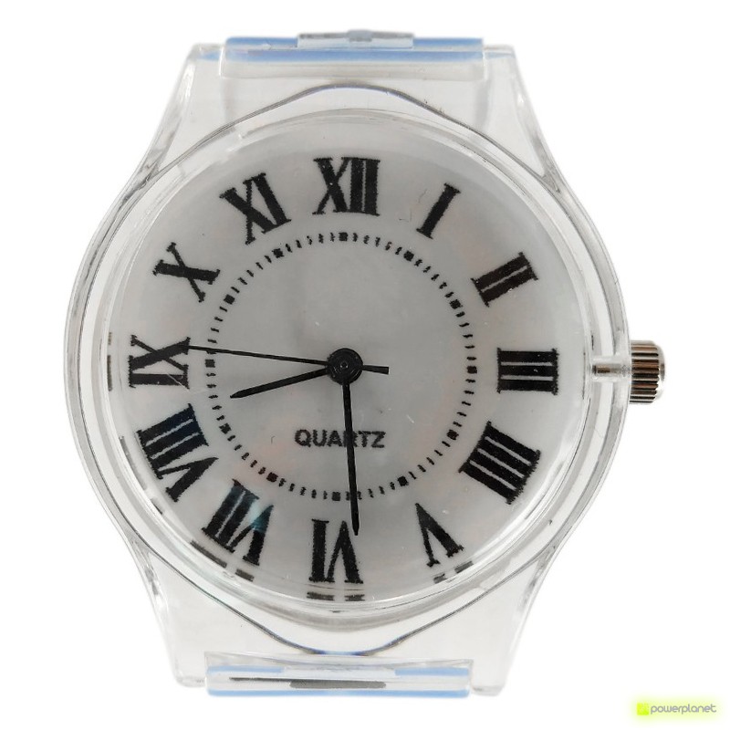 Reloj Transparente Números Romanos