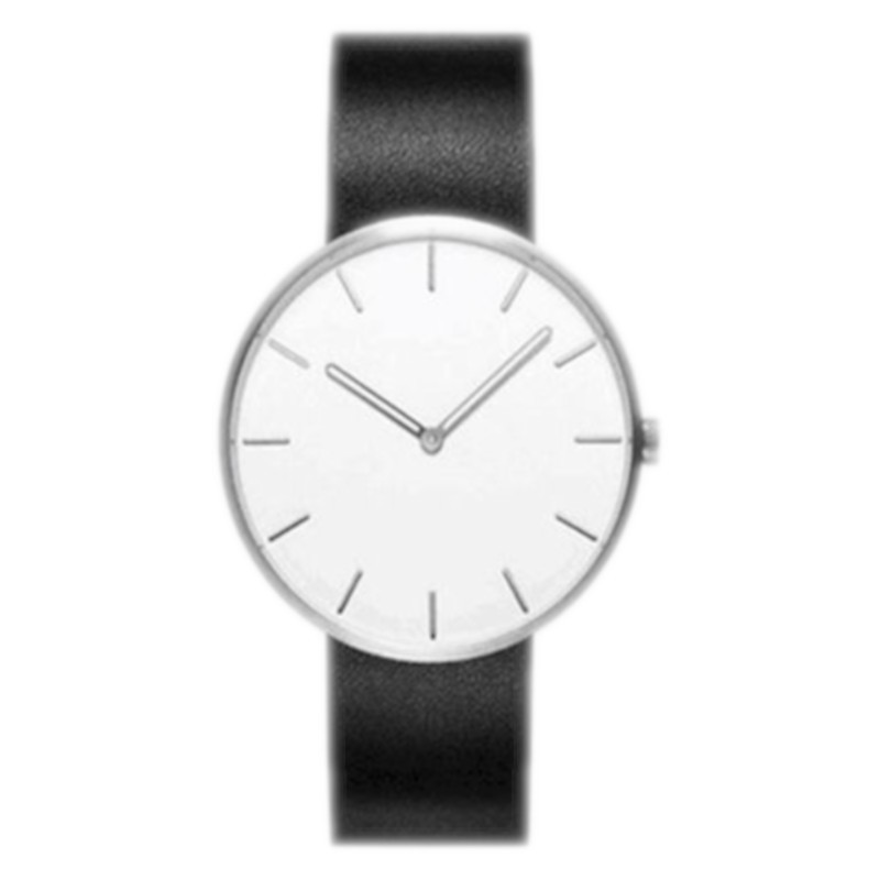 Relógio Xiaomi TwentySeventeen Fashion Quartz Watch 316L Branco / Pulseira Couro Preta