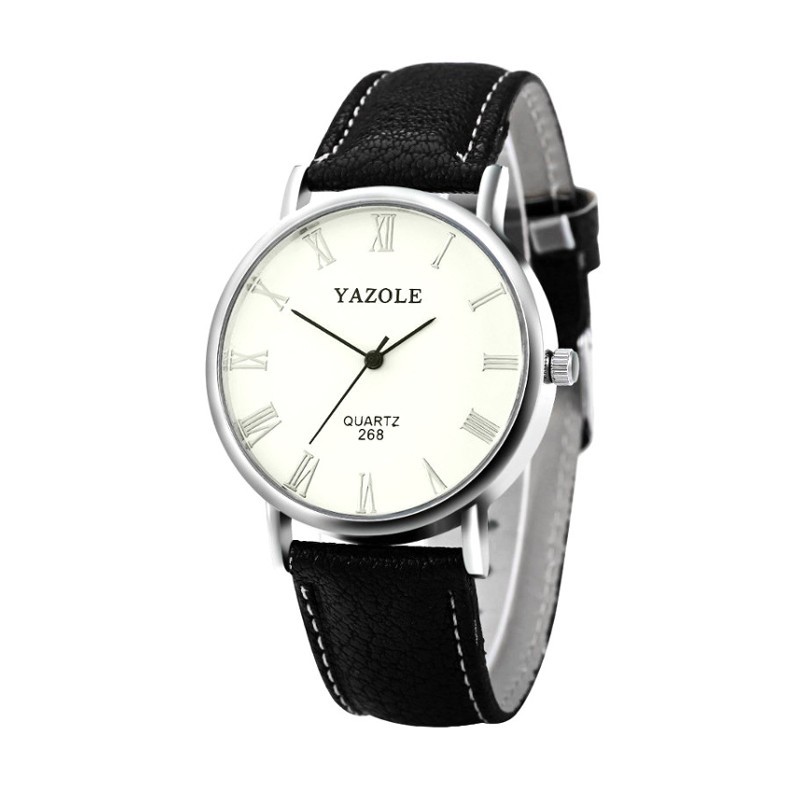 Reloj Analógico de Hombre Esfera Blanca Yazole 268