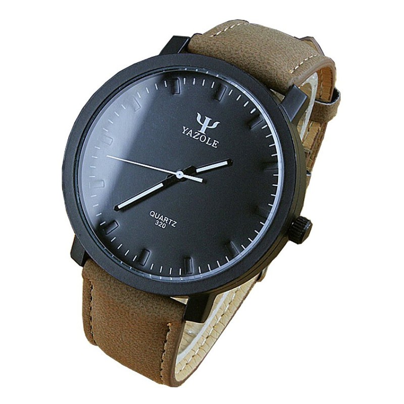 Reloj Analógico de Hombre Esfera Negra Yazole 320