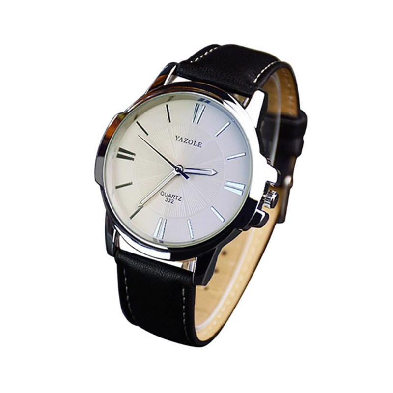 Reloj Analógico de Hombre Esfera Blanca Yazole 332