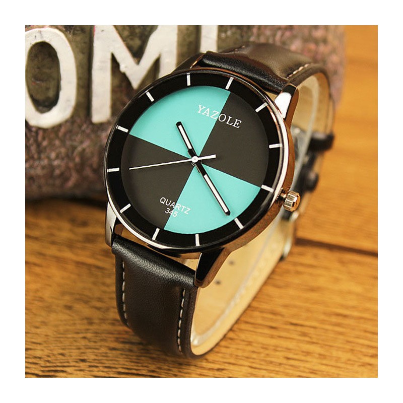 Reloj Analógico de Mujer Azul Yazole 345