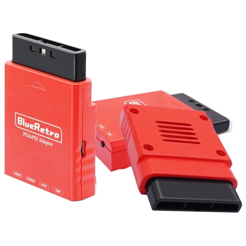 RetroScaler BlueRetro PS1, PS2, PS4, PS5, Nintendo Switch Vermelho - Adaptador Gamepad - Item1