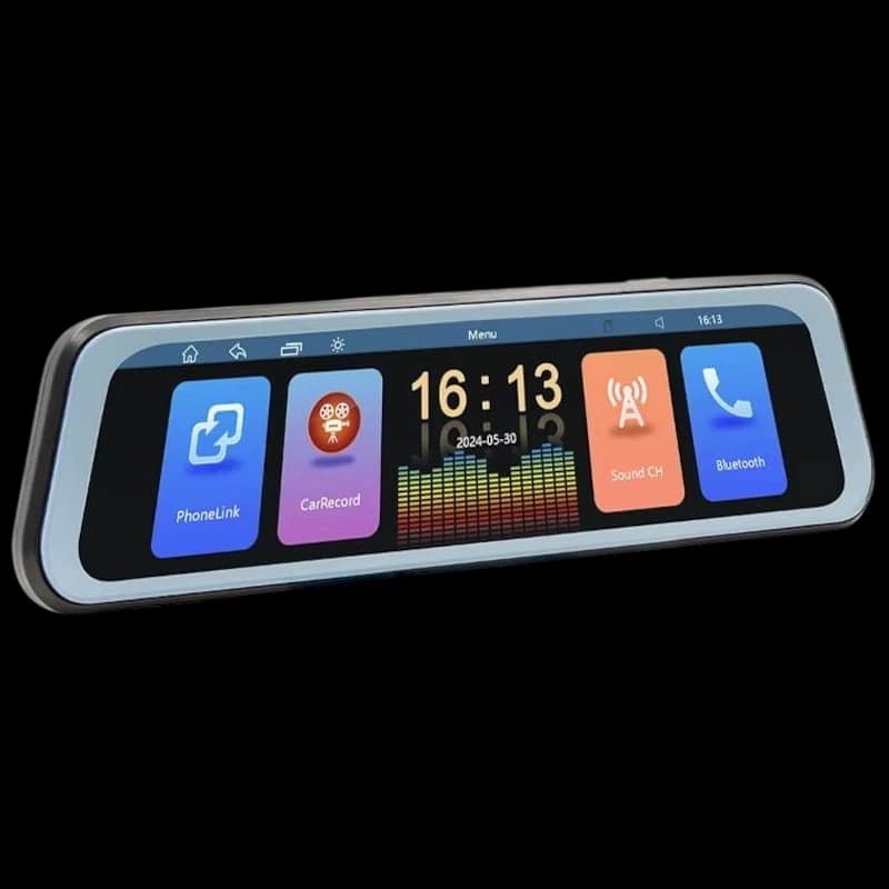 Rétroviseur SWM B5319R 9.36 pouces Carplay/Android Auto Sans Fil Noir - Lecteur multimédia pour voiture