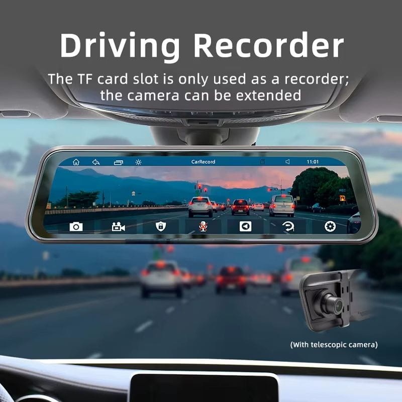 Espelho retrovisor SWM B5319R 9.36 Pouces Carplay/Android Auto Sem Fio Preto - Leitor multimédia para automóvel - Item1