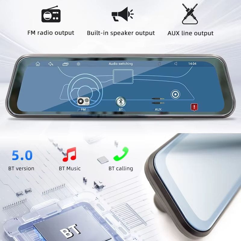 Espelho retrovisor SWM B5319R 9.36 Pouces Carplay/Android Auto Sem Fio Preto - Leitor multimédia para automóvel - Item2