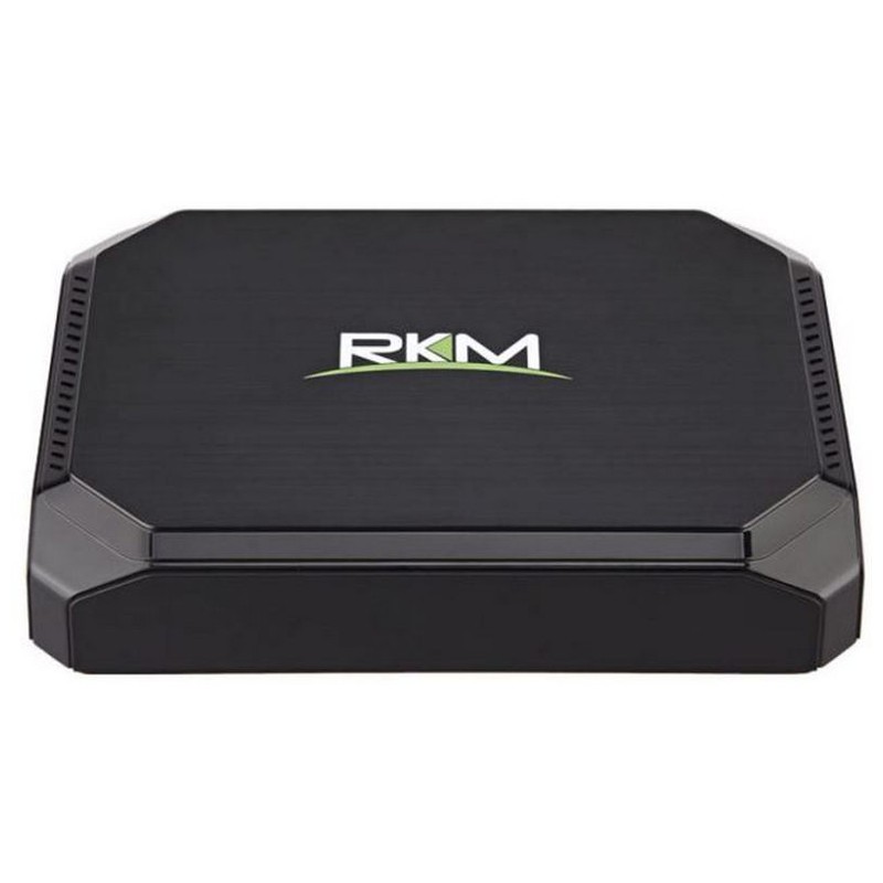 Rikomagic MK36T 2GB/32GB Windows 10 - Mini PC - Interfaz delantera y logo de la marca RKM