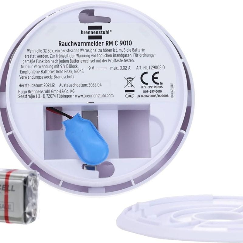 RMC 9010 Bateria Branca - Conjunto Detector de Fumo - Item1