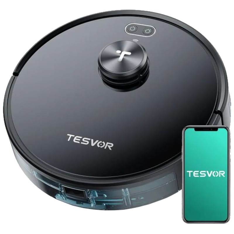 Robot Aspirador Tesvor S4 LiDAR 2200 Pa Negro - Clase A Reacondicionado - Ítem