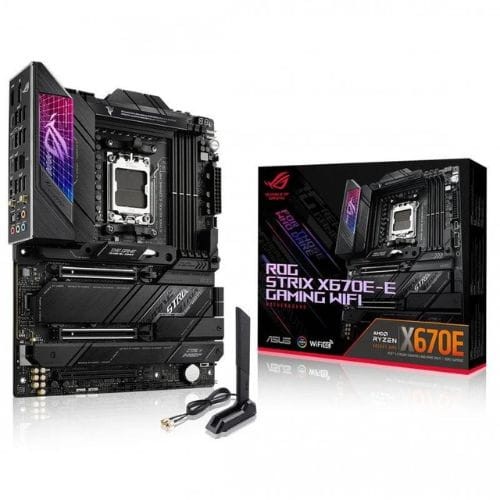 ASUS ROG STRIX X670E-E GAMING WIFI AMD Ryzen™ 7 Socket AM5 192GB ATX Black - Carte mère - Ítem